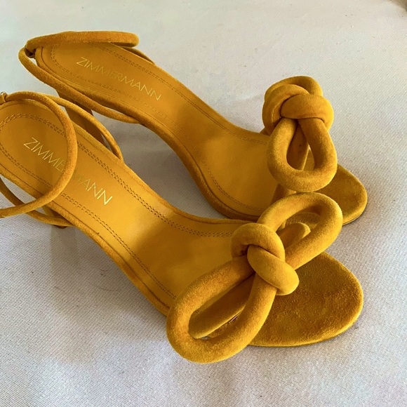 🔅host pick🔅ZIMMERMANN sculptural bow Heeled Sandals size 38 - Picture 4 of 10
